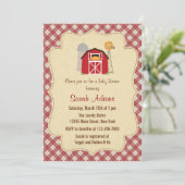ファームベビーシャワー招待状素朴 招待状 (スタンド正面)
