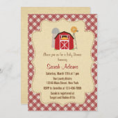 ファームベビーシャワー招待状素朴 招待状 (正面/裏面)