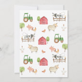 ファームベビーシャワー招待状 招待状 (裏面)