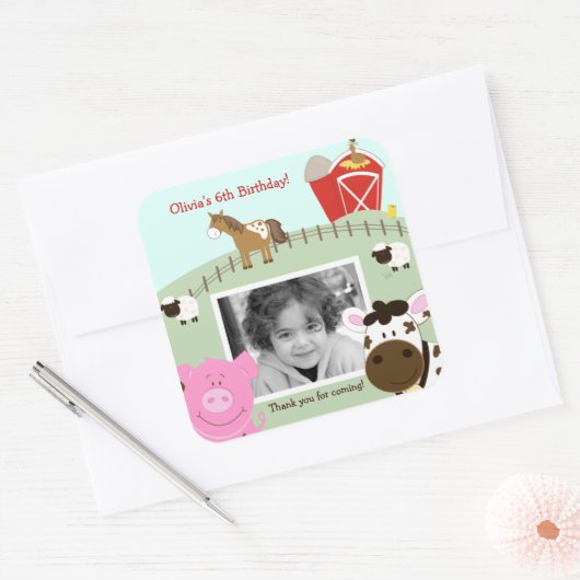 ファームベビーフォトSQUAREお気に入りシール スクエアシール (封筒)