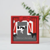 ファームホームステッドバーンアニマルズクリスマスグリーティング シーズンカード (スタンド正面)