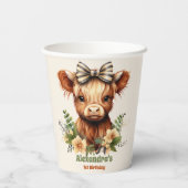 ファームホーリーカウハイランド1歳の誕生日 紙コップ (裏面)