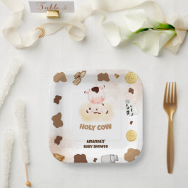ファームホーリーカウベビーシャワー ペーパープレート