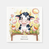 ファームボホカウー誕生日 スタンダードカクテルナプキン (正面)