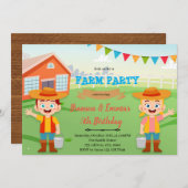 ファームボーイガールジョイントパーティー 招待状 (正面/裏面)