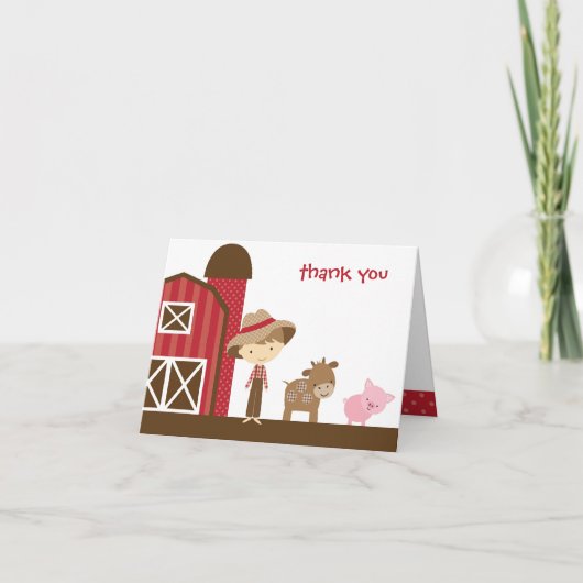 ファームボーイノートカード サンキューカード (正面)