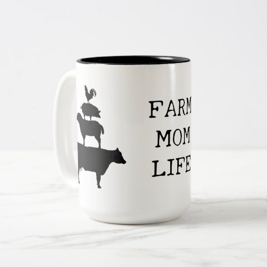 ファームマライフファームアニマルシルエット ツートーンマグカップ (正面左)