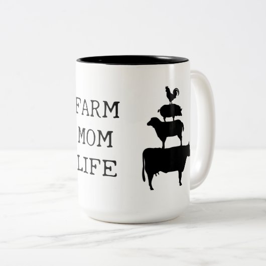 ファームマライフファームアニマルシルエット ツートーンマグカップ (正面右)