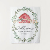 ファームモダンウェルカムサインファーム歓迎ポスターテープ タペストリー (正面)