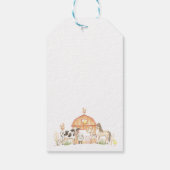 ファームモダンメッセージカード、ファームパーティーラベル、遠く ギフトタグ (裏面)