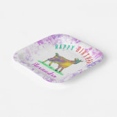 ファームヤギカラフルガールズバースデーパーティー名 ペーパープレート (傾斜あり)