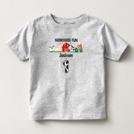 ファームヤード ファン 1歳の誕生日 農場の動物の誕生日 トドラーTシャツ