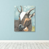 ファームライフグレーヤギ キャンバスプリント (インサイチュ (ウッドフロア))