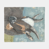 ファームライフグレーヤギ フリースブランケット (正面(横))