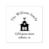 ファームライフファミリ差出人住所ラバースタンプ セルフインキングスタンプ (デザイン)