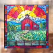 ファームライフレッドバーンアットサンセットステンドグラスフェイクホテル ウィンドウサイン (シート2)