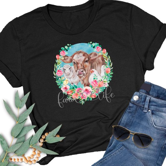 ファームライフ引用文ファミリーホームステッドチキンフシツラム Tシャツ