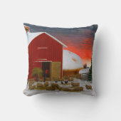ファームライフ納屋周囲の庭インウィンターホレイションショー1885 クッション (正面)