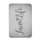 ファームライフ素朴グレーバーラップテクスチャーお洒落 バスマット (正面縦)