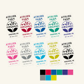 ファームラオーガニックベル事業または製品リーフスタンプ セルフインキングスタンプ