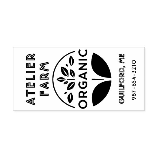 ファームラオーガニックベル事業または製品リーフスタンプ ラバースタンプ (インプリント)