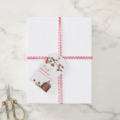 ファームラディバ素朴グのアップルガールベビーシャワー ギフトタグ (より糸付き)