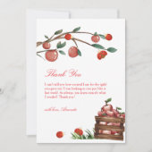 ファームラディバ素朴グのアップルガールベビーシャワー サンキューカード (正面)