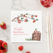 ファームラディバ素朴グのアップルガールベビーシャワー スタンダードランチョンナプキン (インサイチュ)