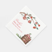 ファームラディバ素朴グのアップルガールベビーシャワー スタンダードランチョンナプキン (角)