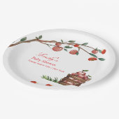 ファームラディバ素朴グのアップルガールベビーシャワー ペーパープレート (アングル)