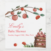 ファームラディバ素朴グのアップルガールベビーシャワー ワインラベル (シングルラベル)