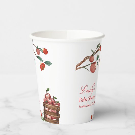 ファームラディバ素朴グのアップルガールベビーシャワー 紙コップ (左)