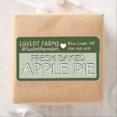 ファームラベル生焼いた生アップルパイとハート ラベル (インサイチュ)