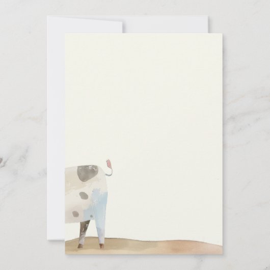 ファームランチをテーマにした誕生日招待状ウィズカウズ 招待状 (裏面)