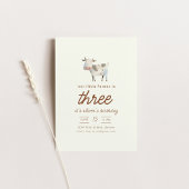 ファームランチカウバースデーパーティー招待状 招待状