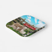 ファームランチ羊と犬ハッピーホリデー ペーパープレート (傾斜あり)