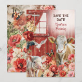 ファームランド シック セーブ・ザ・デート カード (正面/裏面)