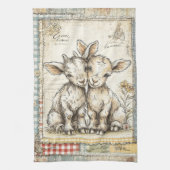 ファームランブスヴィンテージパターン キッチンタオル (縦)