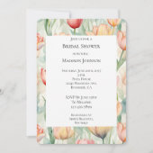 ファームレッドイエローチューリップフラワーズブライダルシャワー 招待状 (正面)