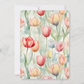 ファームレッドイエローチューリップフラワーズ誕生日 招待状 (裏面)