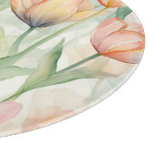 ファームレッドイエローチューリップ花 カッティングボード (角)