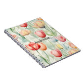 ファームレッドイエローチューリップ花 ノートブック (右側)