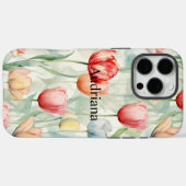 ファームレッドイエローチューリップ花 Case-Mate iPhoneケース (裏面 (横))