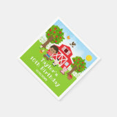 ファームレッドバーンのアフリカ系アメリカ人の少年の誕生日パーティー スタンダードカクテルナプキン (角)