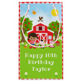 ファームレッドバーンアフリカンアメリカンガールハッピーバースデー スモールペーパーバッグ (裏面)