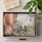 ファームレッドバーントラクターランドスケープ 薄葉紙 (ギフト)