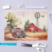 ファームレッドバーントラックランドスケープ 薄葉紙 (クラフト)