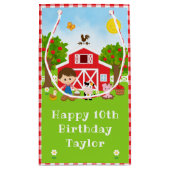 ファームレッドバーンブラウンヘアボーイハッピーバースデー スモールペーパーバッグ (裏面)