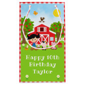 ファームレッドバーンブラックヘアガールハッピーバースデー スモールペーパーバッグ (裏面)