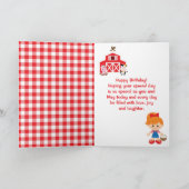 ファームレッドバーンレッドヘアガールハッピーバースデー カード (内部)